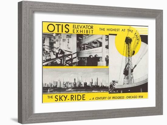 Elevator and Sky Ride, Chicago World's Fair-null-Framed Art Print