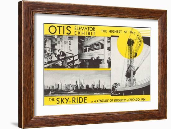 Elevator and Sky Ride, Chicago World's Fair-null-Framed Art Print