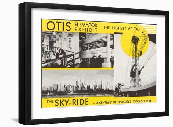 Elevator and Sky Ride, Chicago World's Fair-null-Framed Art Print