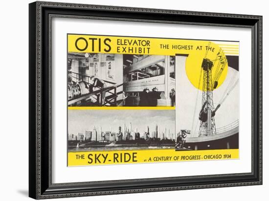 Elevator and Sky Ride, Chicago World's Fair-null-Framed Art Print