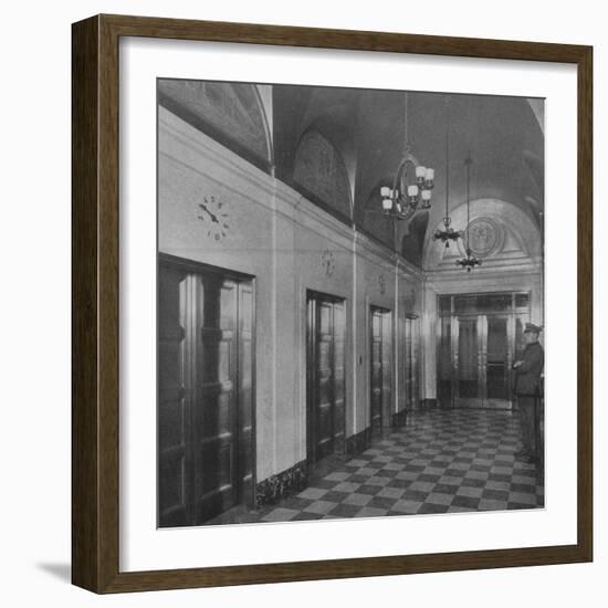 Elevator lobby, Chamber of Commerce Building, Newark, New Jersey, 1924-Unknown-Framed Photographic Print