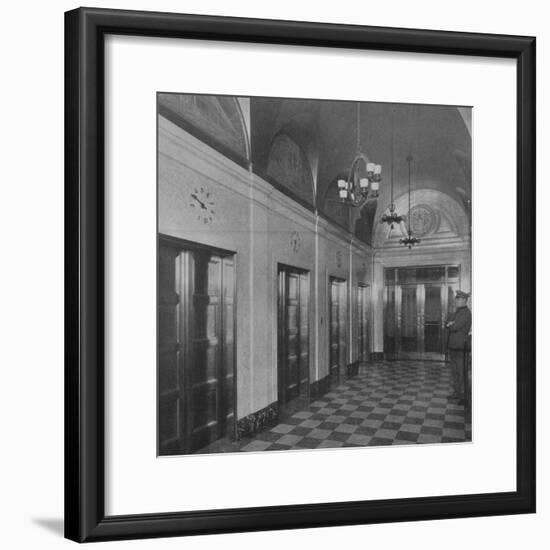 Elevator lobby, Chamber of Commerce Building, Newark, New Jersey, 1924-Unknown-Framed Photographic Print