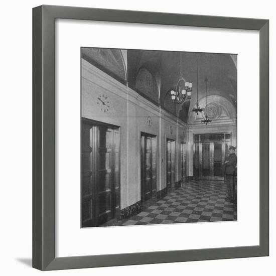 Elevator lobby, Chamber of Commerce Building, Newark, New Jersey, 1924-Unknown-Framed Photographic Print