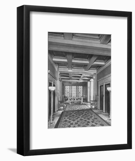 Elevator lobby, first floor, the Fraternity Clubs Building, New York City, 1924-Unknown-Framed Photographic Print