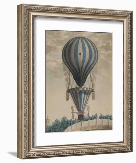 Elevazione Aereobatica Eseguita da Francesco Orlandi in Bologna, c.1828-null-Framed Art Print