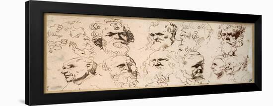 Eleven Head Studies-Sir Anthony Van Dyck-Framed Giclee Print
