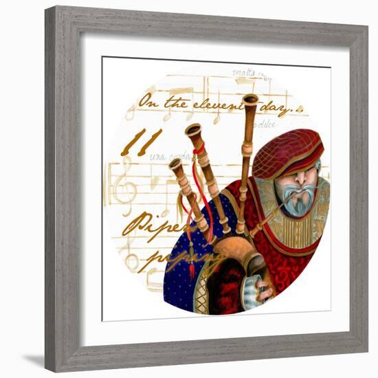 Eleven Pipers Piping-Janice Gaynor-Framed Art Print