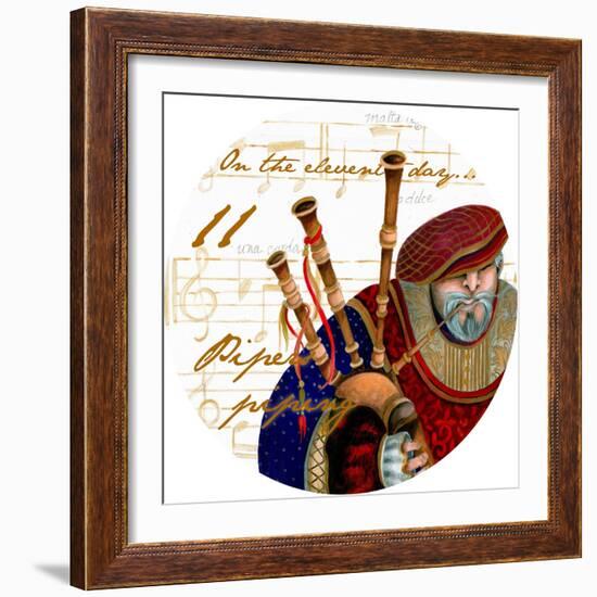 Eleven Pipers Piping-Janice Gaynor-Framed Art Print