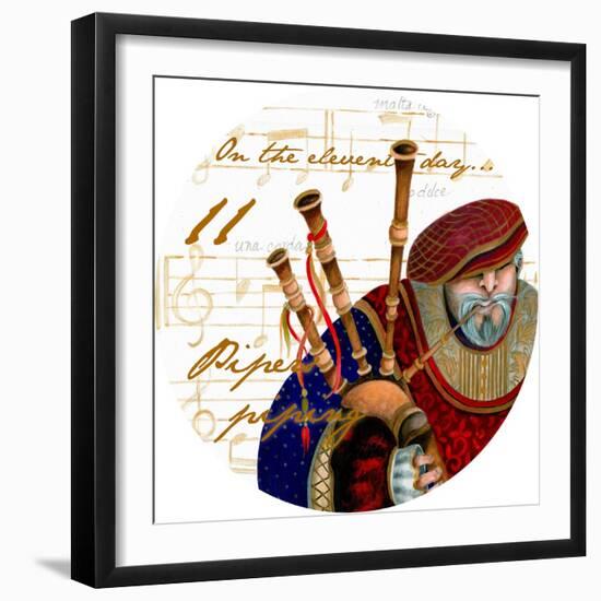 Eleven Pipers Piping-Janice Gaynor-Framed Art Print