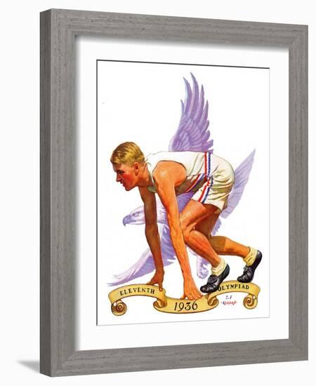 "Eleventh Olympiad,"August 8, 1936-J.F. Kernan-Framed Giclee Print