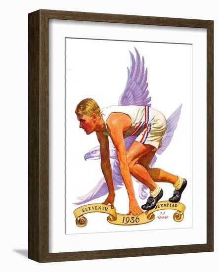 "Eleventh Olympiad,"August 8, 1936-J.F. Kernan-Framed Giclee Print