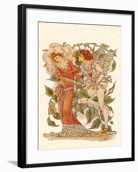Elf and Queen of Garden, 1889-Walter Crane-Framed Giclee Print