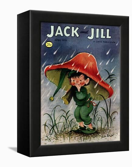 Elf in the Rain - Jack and Jill, April 1956-Ruth Bendel-Framed Premier Image Canvas