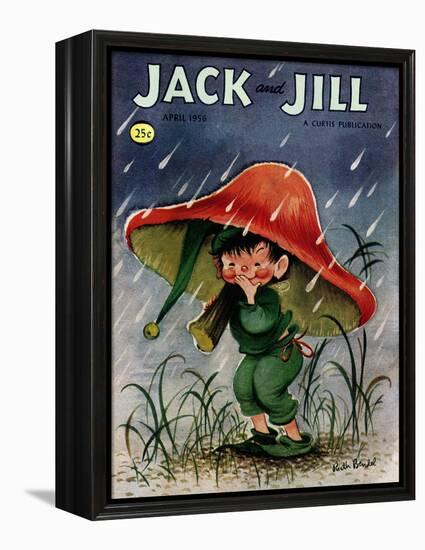 Elf in the Rain - Jack and Jill, April 1956-Ruth Bendel-Framed Premier Image Canvas