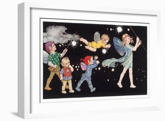 Elf Parade-null-Framed Art Print