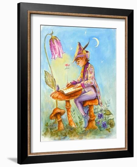 Elf Scribe-Judy Mastrangelo-Framed Giclee Print