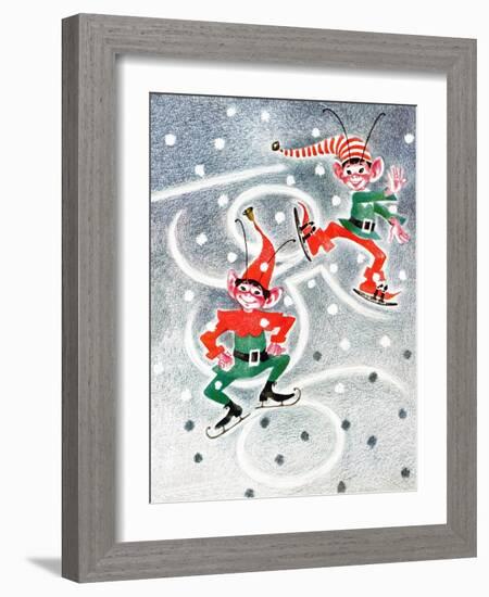 Elf Skates - Jack & Jill-Beth Henninger Krush-Framed Giclee Print