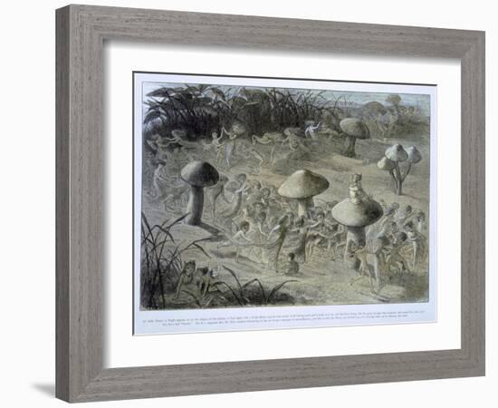 Elfin Dance by Night, in Fairyland: A Series of Pictures from the Elf-World, Allingham and Lang-Richard Doyle-Framed Giclee Print