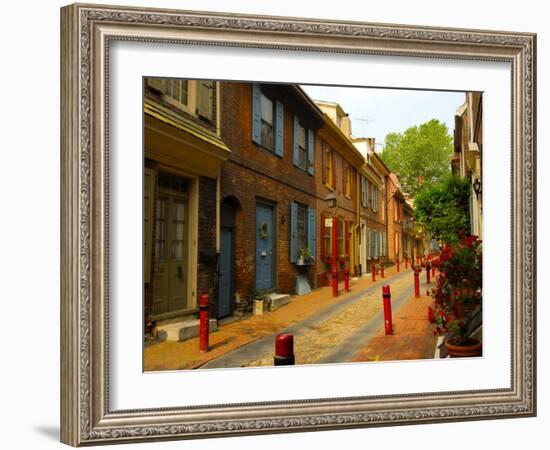 Elfreth's Alley, Philadelphia, Pennsylvania, USA-Ellen Clark-Framed Photographic Print