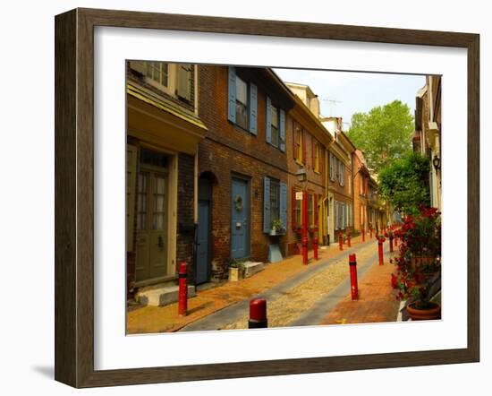 Elfreth's Alley, Philadelphia, Pennsylvania, USA-Ellen Clark-Framed Photographic Print