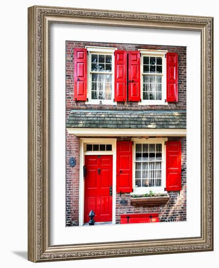 Elfreth Trinity Houses, Elfreth's Alley, Philadelphia, Pennsylvania, United States-Philippe Hugonnard-Framed Photographic Print