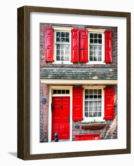 Elfreth Trinity Houses, Elfreth's Alley, Philadelphia, Pennsylvania, United States-Philippe Hugonnard-Framed Photographic Print