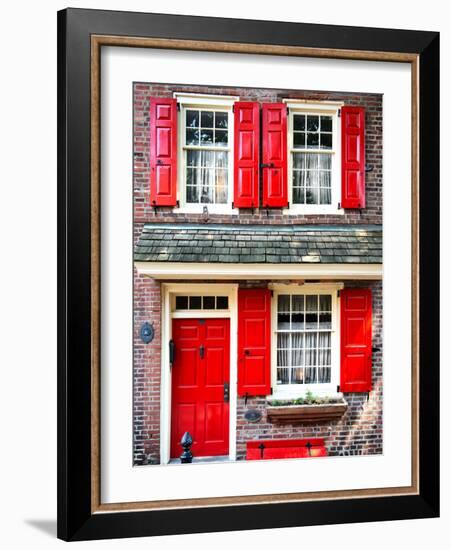 Elfreth Trinity Houses, Elfreth's Alley, Philadelphia, Pennsylvania, United States-Philippe Hugonnard-Framed Photographic Print