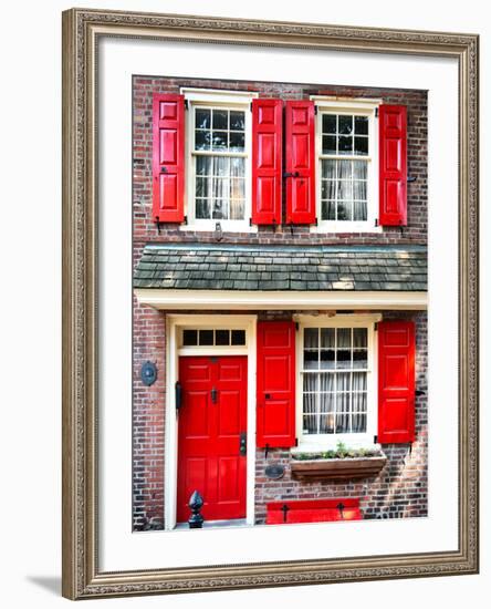 Elfreth Trinity Houses, Elfreth's Alley, Philadelphia, Pennsylvania, United States-Philippe Hugonnard-Framed Photographic Print