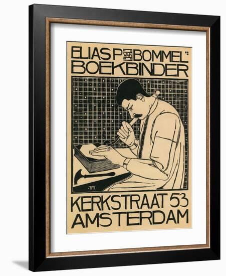 Elias Bommel Bookbinder-null-Framed Art Print