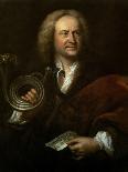 Portrait of Johann Sebastian Bach, German Composer (Engraving)-Elias Gottleib Haussmann-Mounted Giclee Print