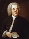 Portrait of Johann Sebastian Bach, German Composer (Engraving)-Elias Gottleib Haussmann-Mounted Giclee Print