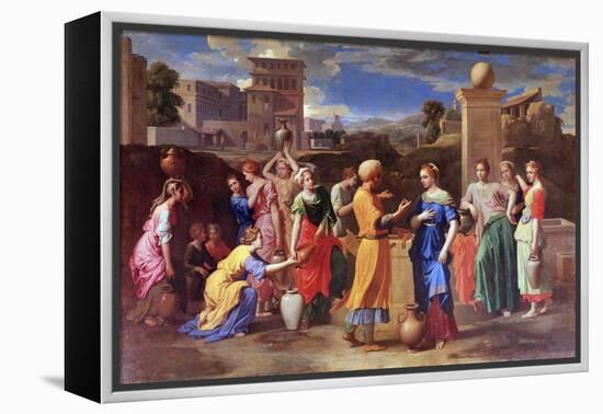 Eliezer and Rebecca, 1648-Nicolas Poussin-Framed Premier Image Canvas