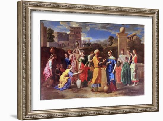 Eliezer and Rebecca, 1648-Nicolas Poussin-Framed Giclee Print