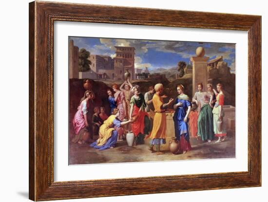 Eliezer and Rebecca, 1648-Nicolas Poussin-Framed Giclee Print