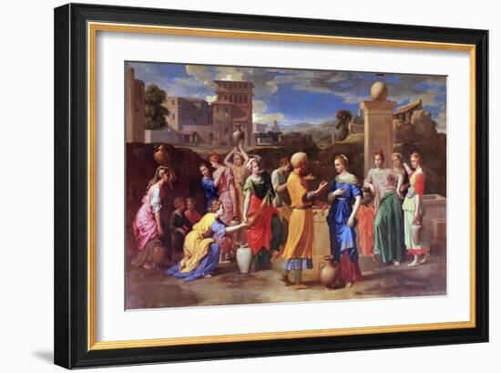 Eliezer and Rebecca, 1648-Nicolas Poussin-Framed Giclee Print