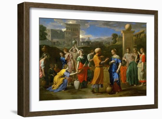 Eliezer and Rebecca-Nicolas Poussin-Framed Giclee Print