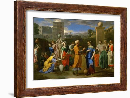 Eliezer and Rebecca-Nicolas Poussin-Framed Giclee Print