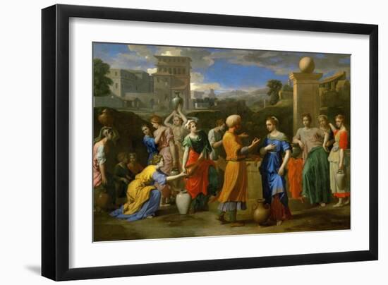 Eliezer and Rebecca-Nicolas Poussin-Framed Giclee Print