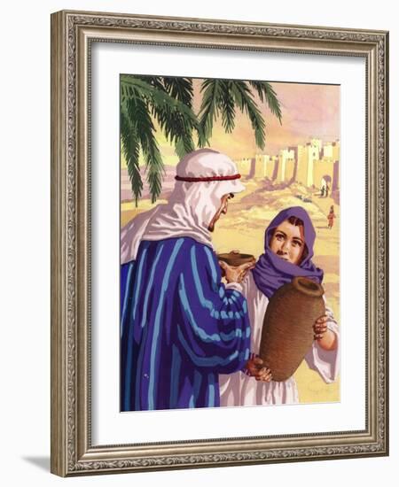 Eliezer Meeting Rebekah by the Well-Pat Nicolle-Framed Giclee Print