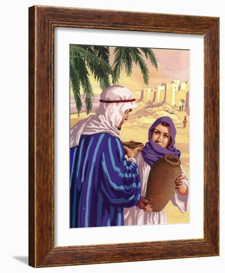 Eliezer Meeting Rebekah by the Well-Pat Nicolle-Framed Giclee Print