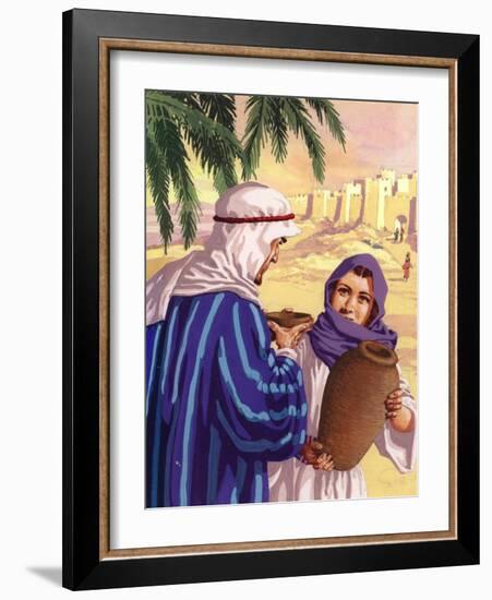 Eliezer Meeting Rebekah by the Well-Pat Nicolle-Framed Giclee Print