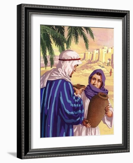 Eliezer Meeting Rebekah by the Well-Pat Nicolle-Framed Giclee Print