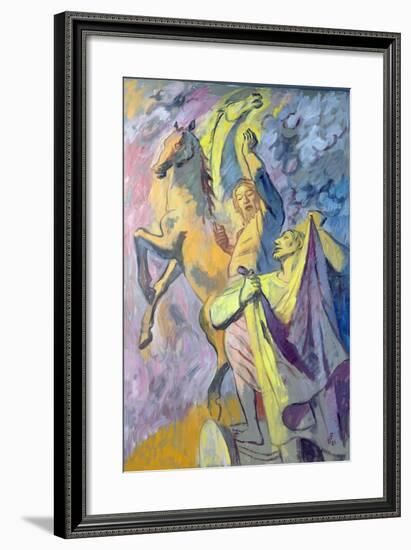 Elijah and Elisha, 1986-Hans Feibusch-Framed Giclee Print