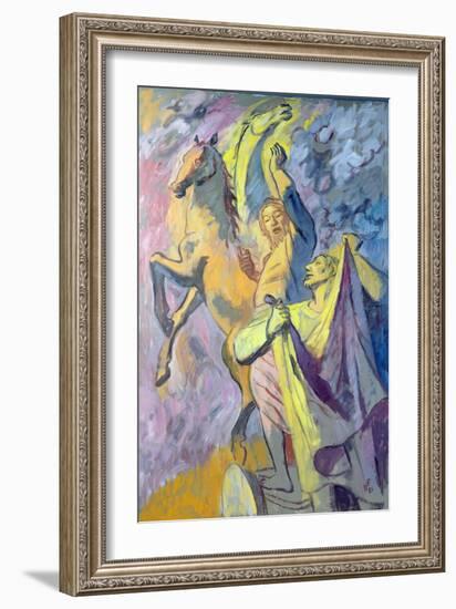 Elijah and Elisha, 1986-Hans Feibusch-Framed Giclee Print