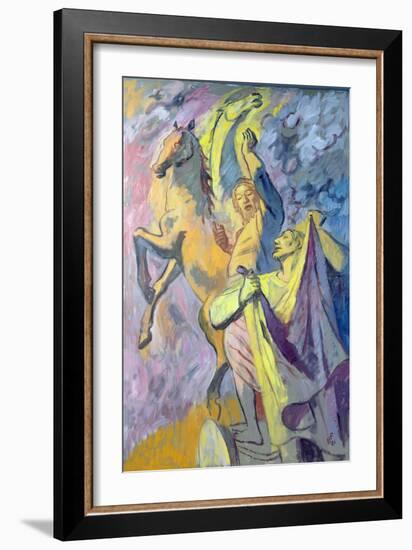 Elijah and Elisha, 1986-Hans Feibusch-Framed Giclee Print