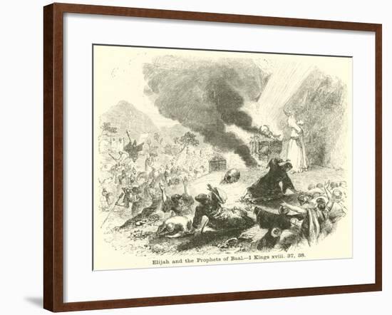Elijah and the Prophets of Baal, 1 Kings, XVIII, 37, 38-null-Framed Giclee Print