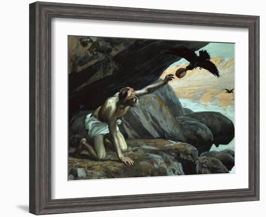 Elijah Fed by the Ravens-James Tissot-Framed Giclee Print