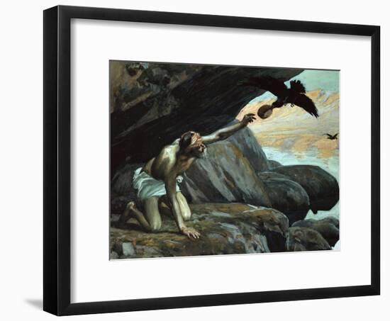 Elijah Fed by the Ravens-James Tissot-Framed Giclee Print