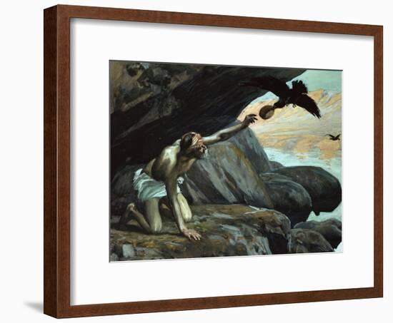 Elijah Fed by the Ravens-James Tissot-Framed Giclee Print