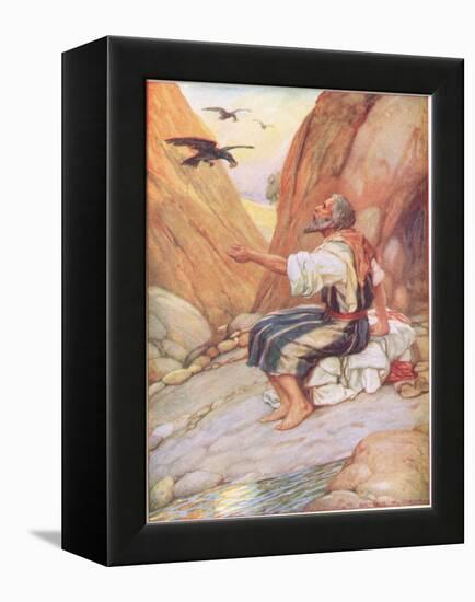 Elijah Fed by the Ravens-Arthur A. Dixon-Framed Premier Image Canvas